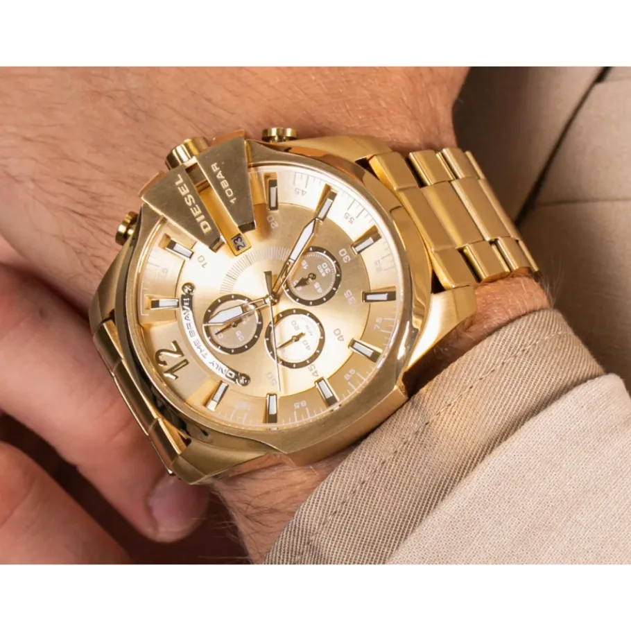 Diesel Analog Chronograph Watch-Heren Horloges