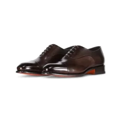 Santoni Antieke Leren Oxfords-Heren Instappers & Slip Ons|Nette Schoenen
