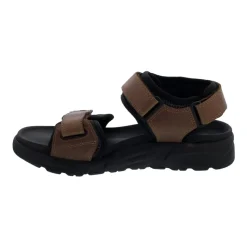 Mephisto Antraciet Sandaal Textiel/Leer-Heren Sandalen