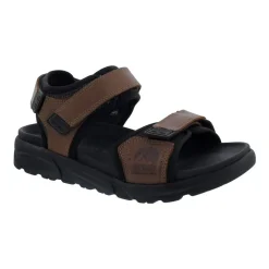 Mephisto Antraciet Sandaal Textiel/Leer-Heren Sandalen