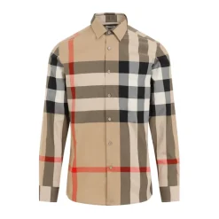 Burberry Archive Check Katoenen Overhemd-Heren Overhemden
