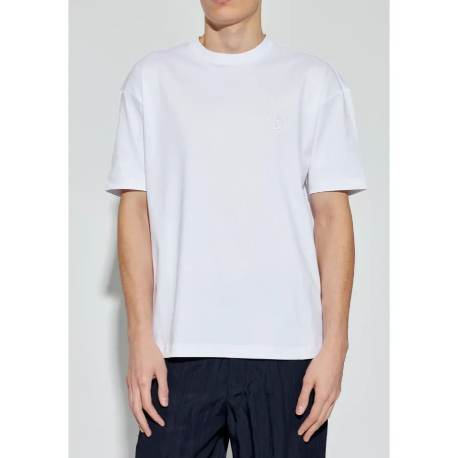 Giorgio Armani ASV interlock T-shirt met ronde hals-Heren Shirts