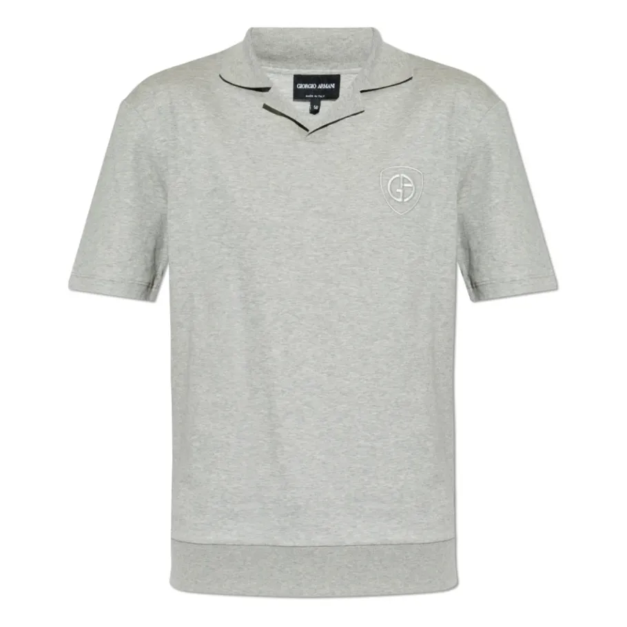 Giorgio Armani ASV Katoen Interlock Poloshirt-Heren Shirts