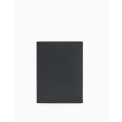 Emporio Armani ASV Regenerated Saffiano Paspoorthouder met Eagle Plate-Heren Portefeuilles