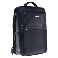 Baldinini Backpack in blue leather and nylon-Heren Rugzakken