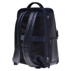 Baldinini Backpack in blue leather and nylon-Heren Rugzakken