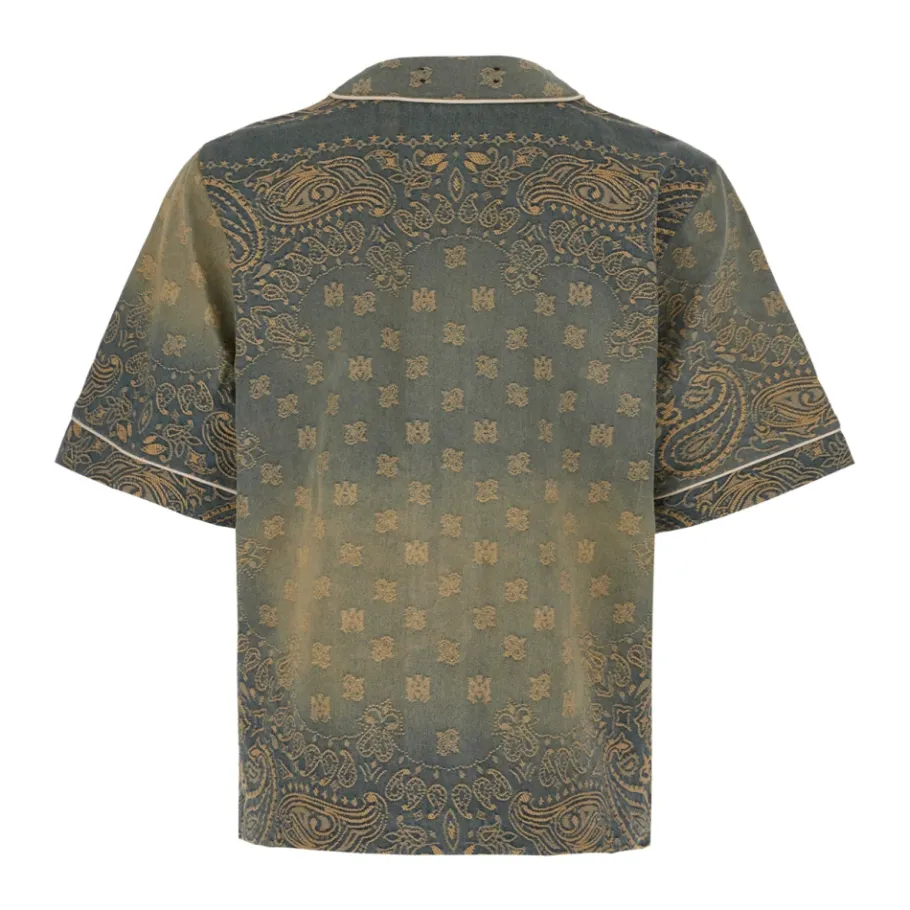Amiri Bandana Jacquard Denim Shirt-Heren Overhemden
