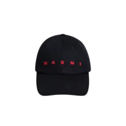 Marni Baseball Cap met Geborduurd Logo-Heren Petten