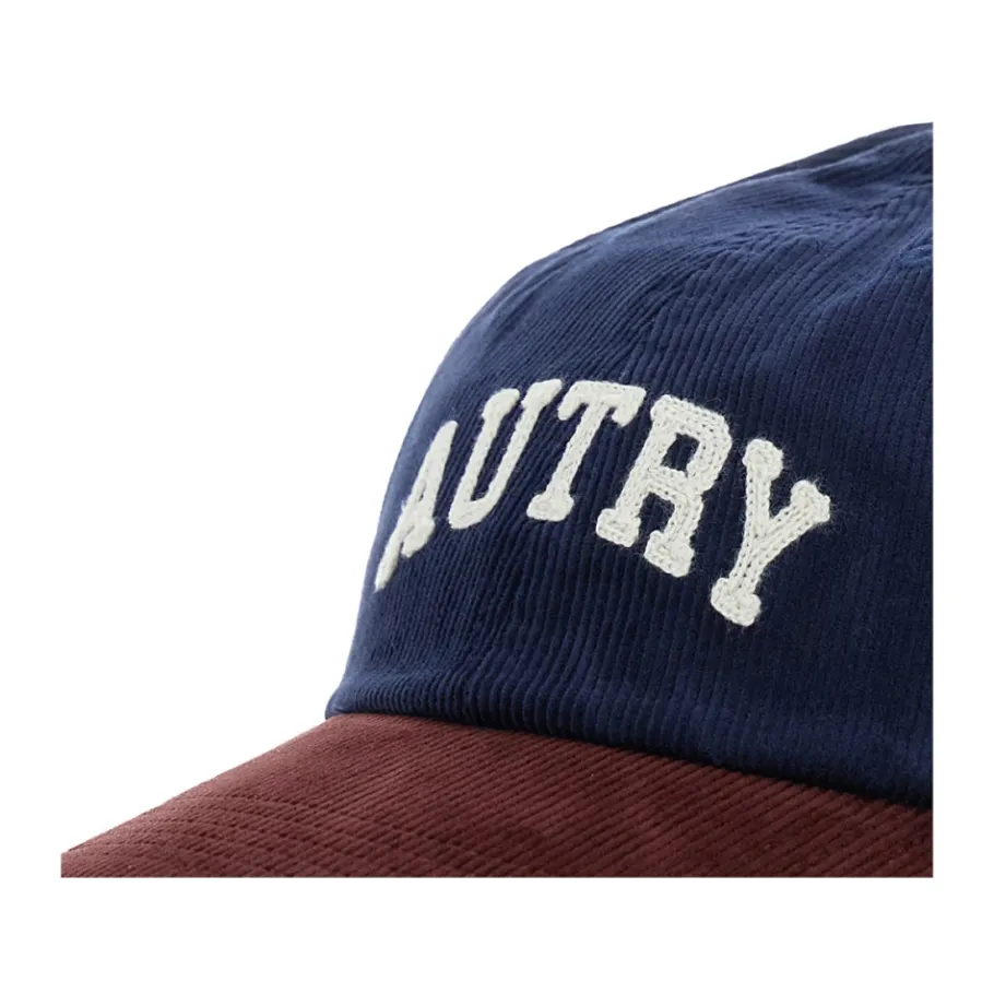 Autry Baseballpet met logo in fluweel-Heren Petten