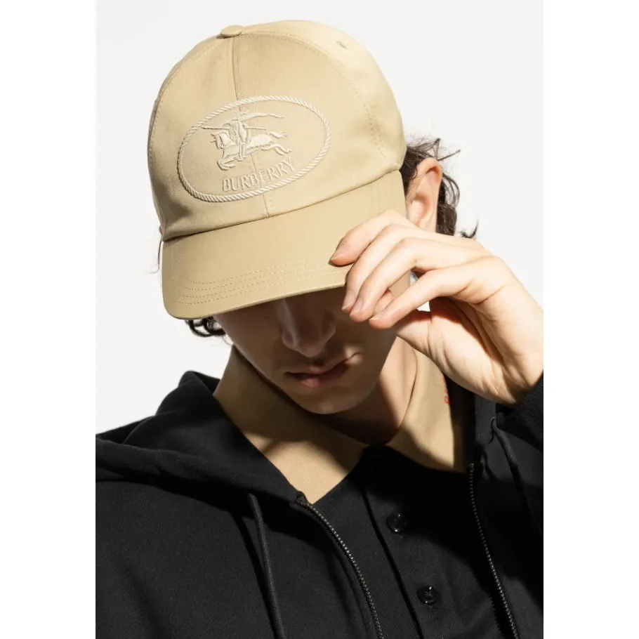 Burberry Basebalpet met logo-Heren Petten
