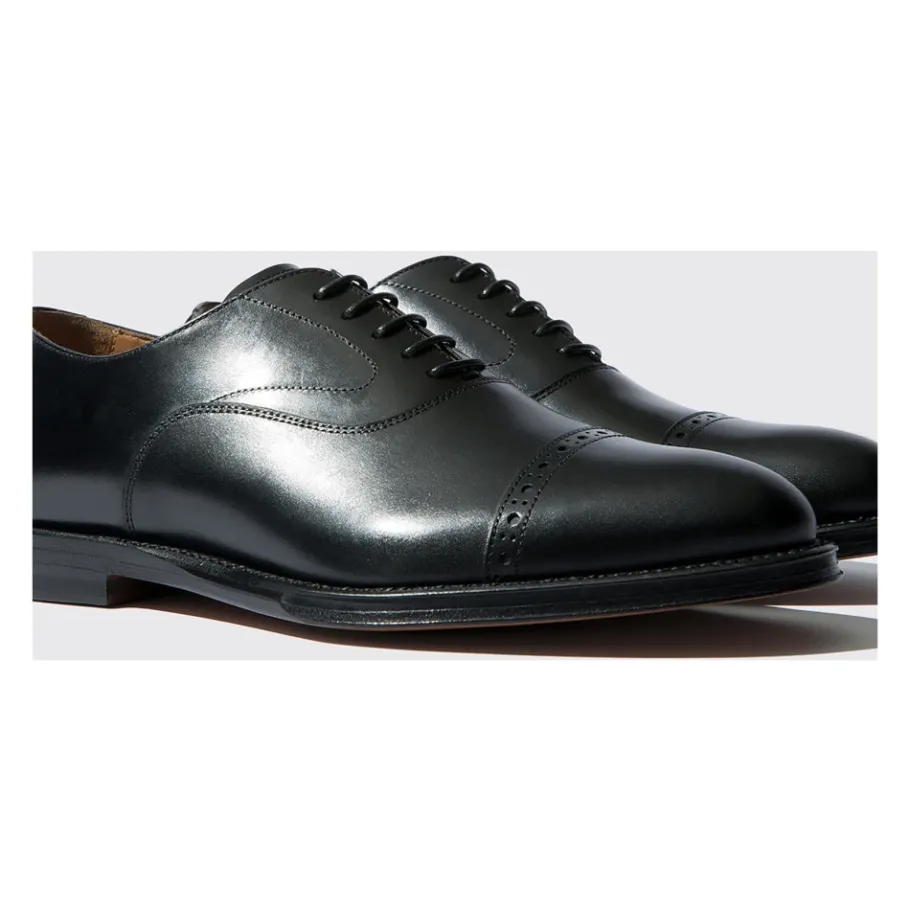 Scarosso Beaumont Black Oxfords - Handgemaakt-Heren Nette Schoenen