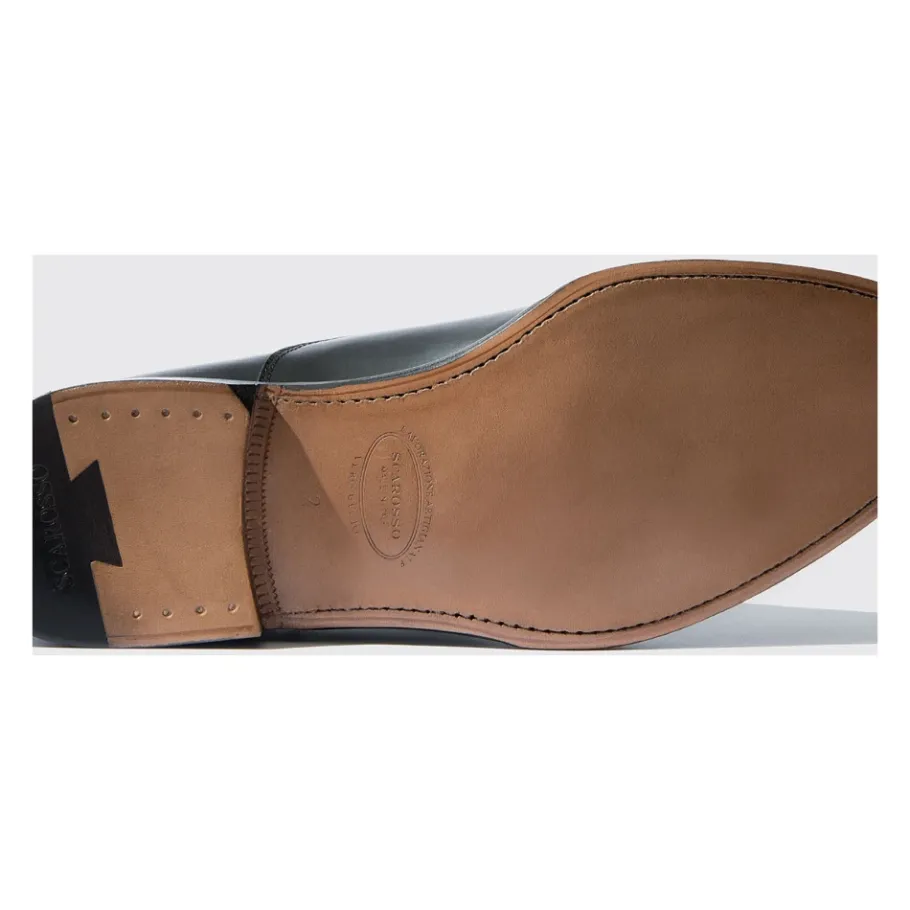 Scarosso Beaumont Black Oxfords - Handgemaakt-Heren Nette Schoenen