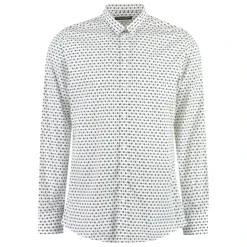 Dolce & Gabbana Bedrukt Katoenen Overhemd-Heren Overhemden