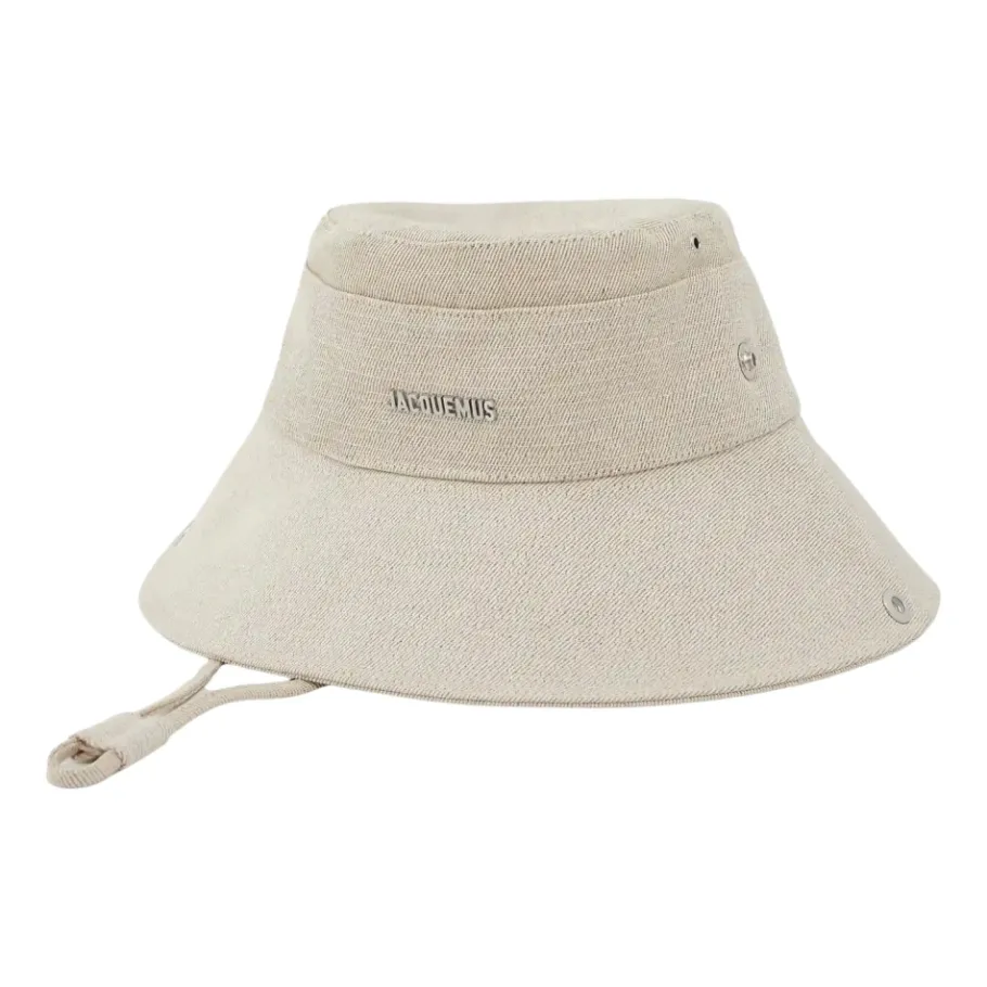 Jacquemus Katoenen Bucket Hoed met Logo-Heren Hoeden
