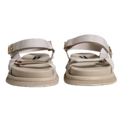 Dolce & Gabbana Leren Band Sandalen met Rubber-Heren Sandalen