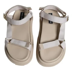 Dolce & Gabbana Leren Band Sandalen met Rubber-Heren Sandalen