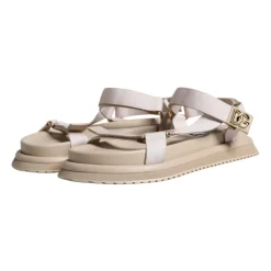 Dolce & Gabbana Leren Band Sandalen met Rubber-Heren Sandalen