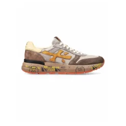 Premiata Beige Mick Sneakers met Suède en Nylon-Heren Sneakers