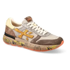 Premiata Beige Mick Sneakers met Suède en Nylon-Heren Sneakers