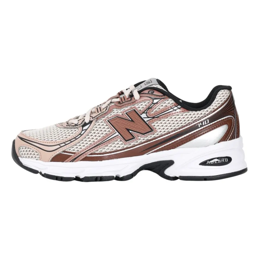 New Balance Beige Sneakers 740 Retro Stijl-Heren Sneakers