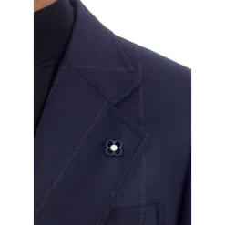 Lardini Gestreept Wol-Cashmere Jurkje-Heren Kostuums