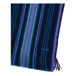Paul Smith Blauw Gestreepte Wol Sjaal-Heren Sjaals