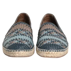 Dolce & Gabbana Grijs Geweven Leren Espadrilles Schoenen-Heren Espadrilles