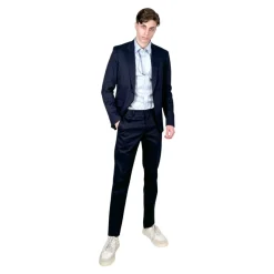 Mauro Grifoni slim fit katoenen pak-Heren Kostuums