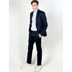 Mauro Grifoni slim fit katoenen pak-Heren Kostuums