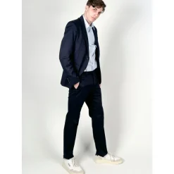 Mauro Grifoni slim fit katoenen pak-Heren Kostuums