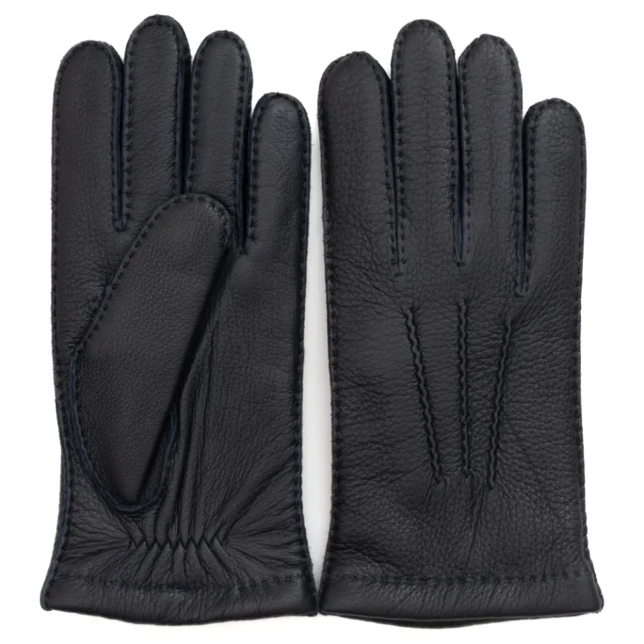 Restelli Guanti e Cashmere Gevoerde Hertenhandschoenen-Heren Handschoenen