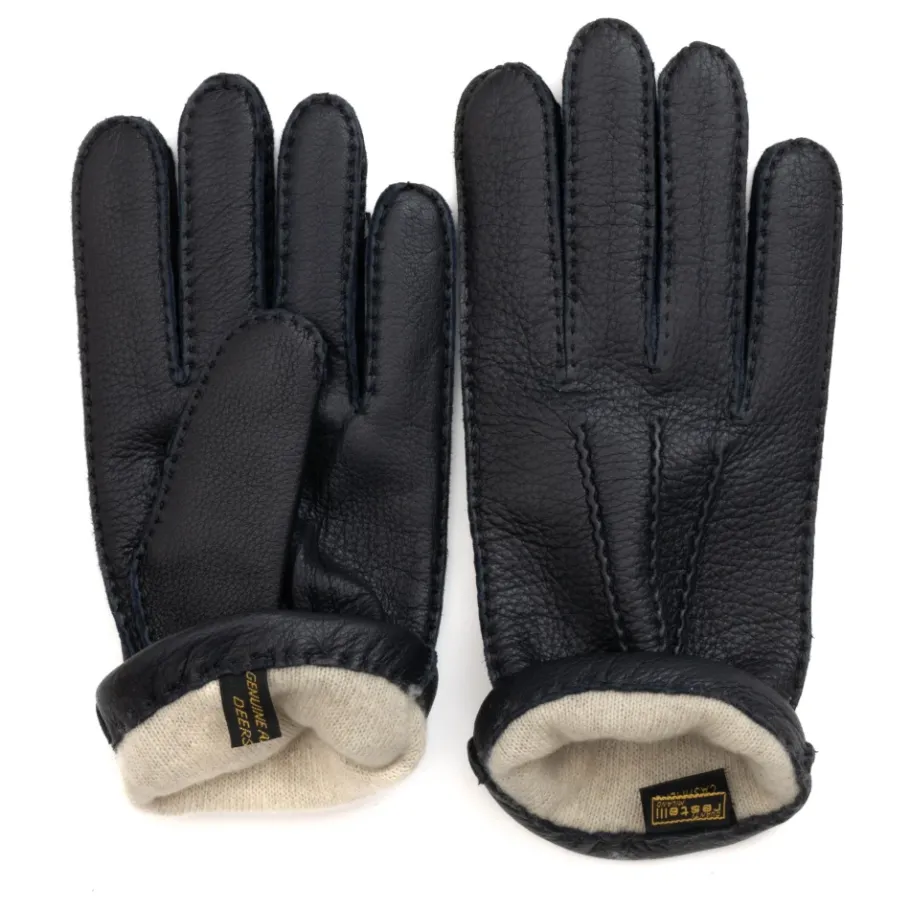 Restelli Guanti e Cashmere Gevoerde Hertenhandschoenen-Heren Handschoenen