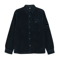 C.P. Company e Corduroy Textuur Overhemd Lange Mouwen-Heren Overhemden