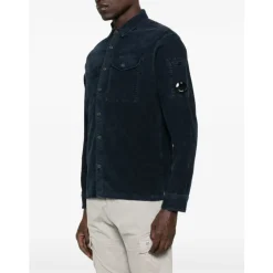 C.P. Company e Corduroy Textuur Overhemd Lange Mouwen-Heren Overhemden