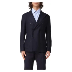 Boglioli e Double-Breasted Blazer Zakken-Heren Kostuums