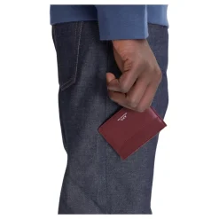 A.P.C. Blauwe Leren Kaarthouder met Logo-Heren Portefeuilles