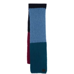 Paul Smith Blauwe Patchwork Wollen Mix Sjaal-Heren Sjaals
