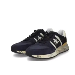 Premiata e Sneakers met Suède Inzetstukken-Heren Sneakers