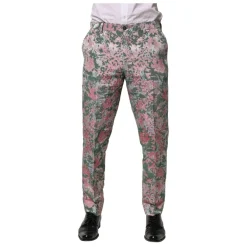 Dolce & Gabbana Bloemen Jacquard Tapered Broek Multicolor-Heren Broeken
