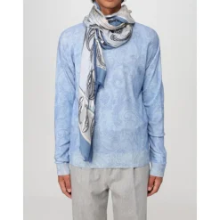 Etro Bloemen Paisley Zijden Sjaal-Heren Sjaals