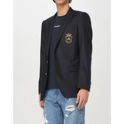 Dolce & Gabbana Blue Crest Blazer-Heren Kostuums