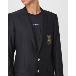Dolce & Gabbana Blue Crest Blazer-Heren Kostuums