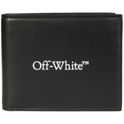 Off White Bookish Bifold Leren Portemonnee-Heren Portefeuilles