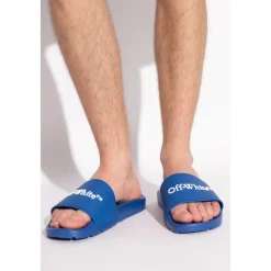 Off White Bookish Slides-Heren Slippers