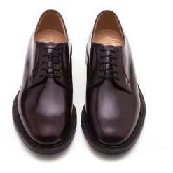 Church's Bordeaux Gepolijste Binder Derby met Handstiksel-Heren Nette Schoenen
