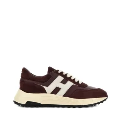 Hogan Bordeaux Vetersluiting Memory Foam Sneakers-Heren Sneakers