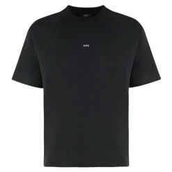 A.P.C. Boxy Micro Logo katoenen T-shirt met ronde hals-Heren Shirts