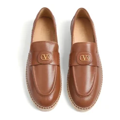 Valentino Garavani Leren Platte Schoenen met VLogo-Heren Espadrilles