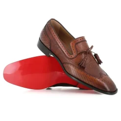 Christian Louboutin Leren Sandalen Zwaluwstiksels-Heren Instappers & Slip Ons