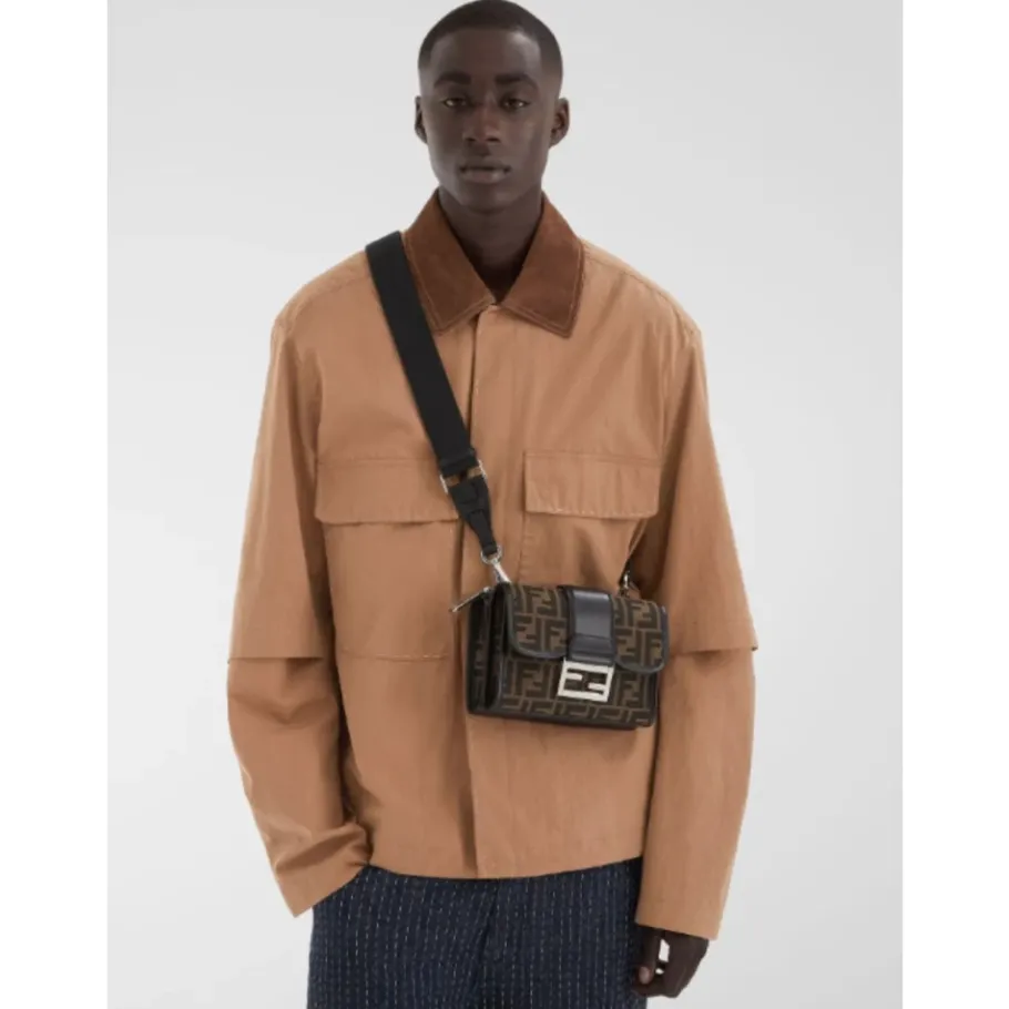 Fendi e FF Jacquard Dubbele Baguette Tas-Heren Tassen